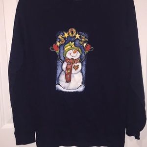 Snowman long sleeve tee shirt